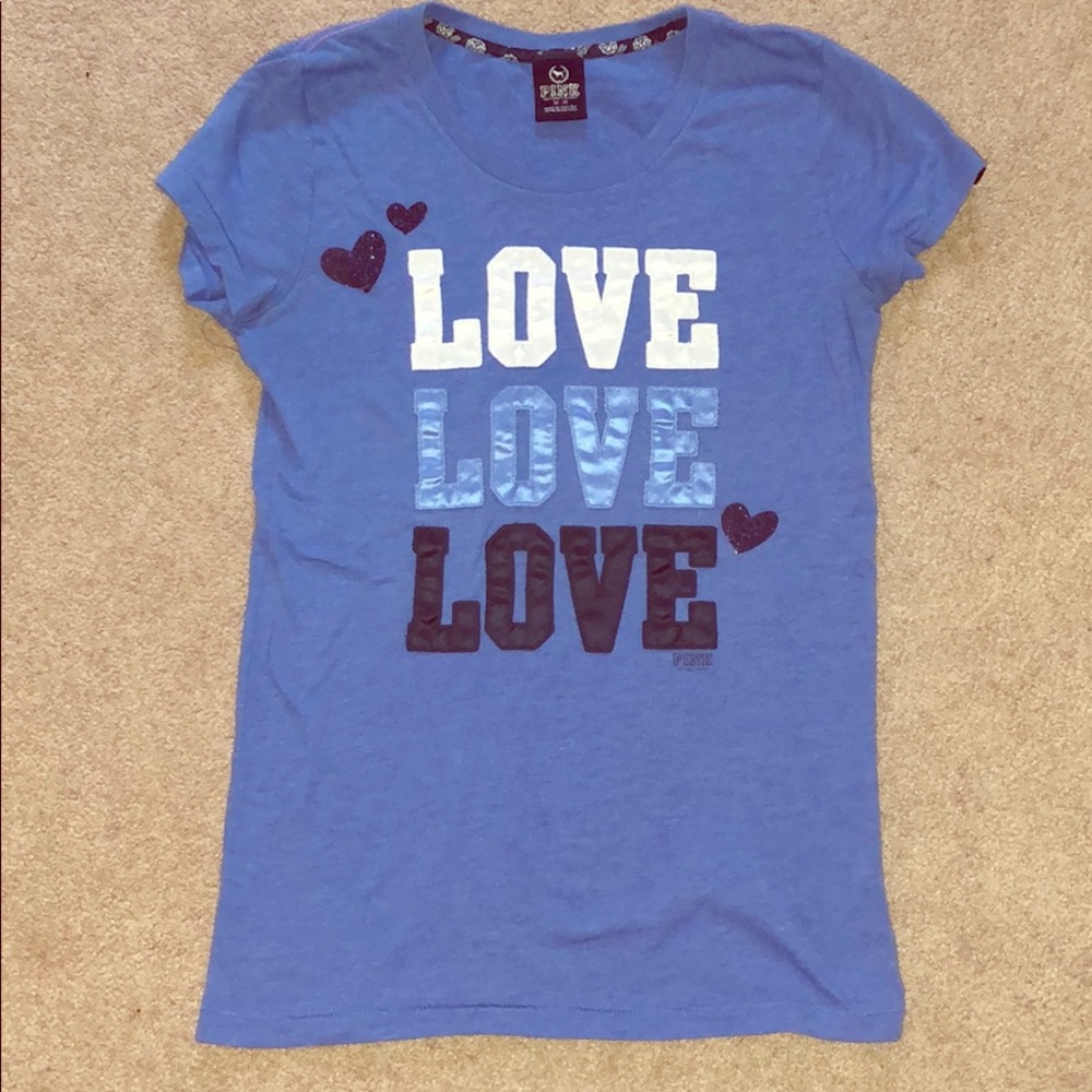 VS Pink fitted cotton tee